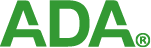 ADA logo in green with a registered trademark symbol.