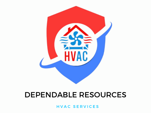 A logo for dependable resources hvac services