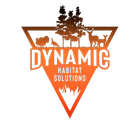 Logo with orange triangle, trees, wildlife silhouettes, and 