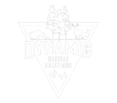 Logo with a triangle outline containing the word "DYNAMIC", a forest scene, and "HABITAT SOLUTIONS" below.