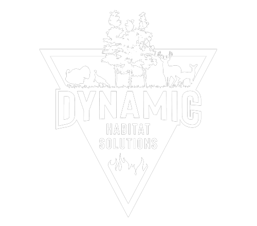 Logo with a triangle outline containing the word "DYNAMIC", a forest scene, and "HABITAT SOLUTIONS" below.