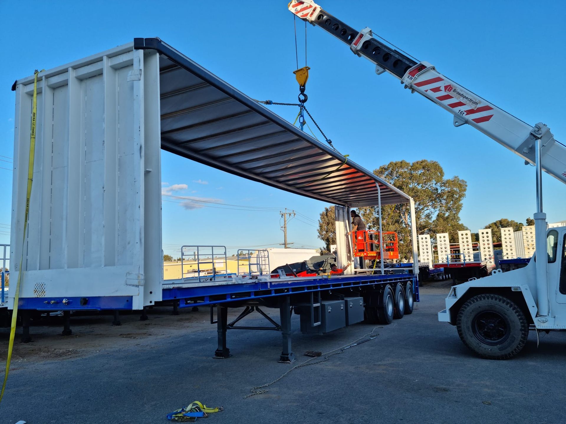 an AAA Trailer being assembled