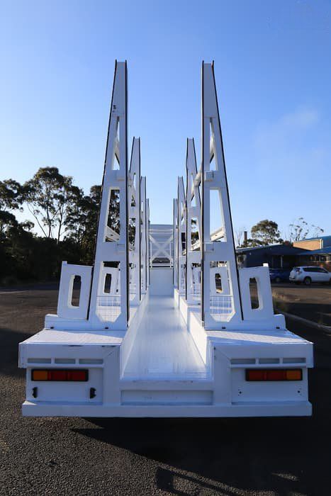 drop deck concrete panel trailer rear