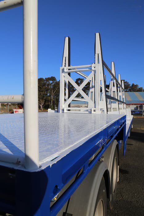 concrete panel trailer close up
