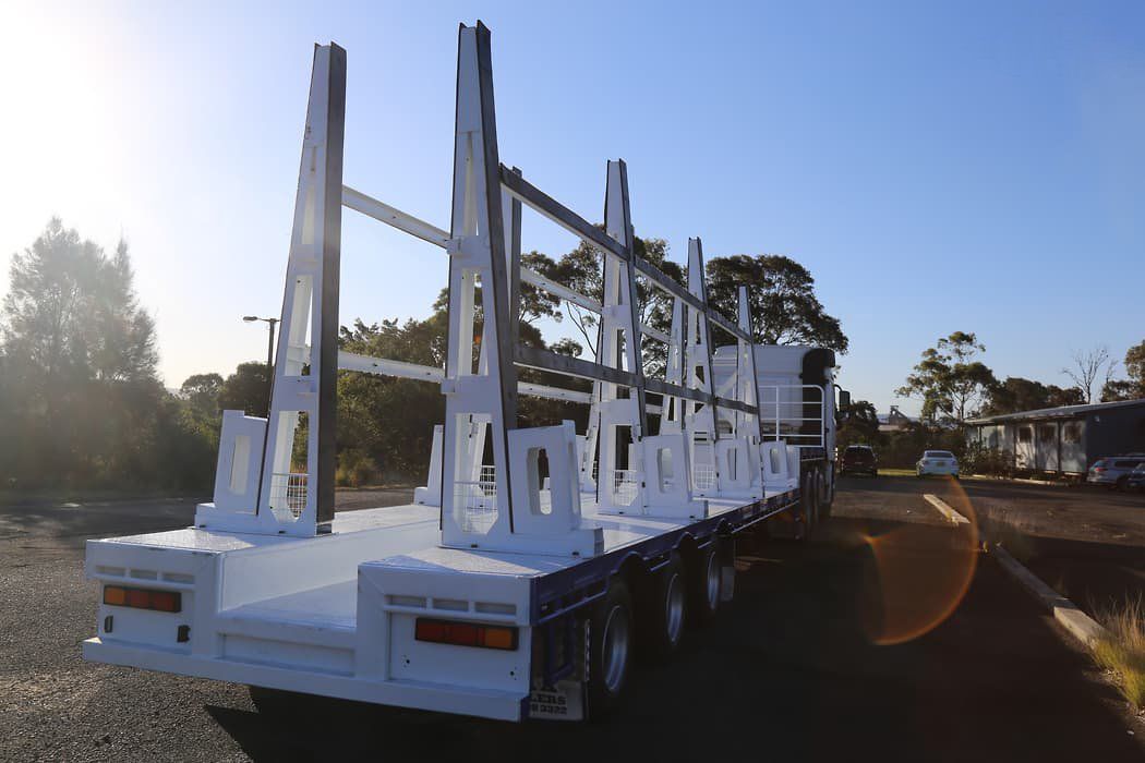 concrete panel trailer back