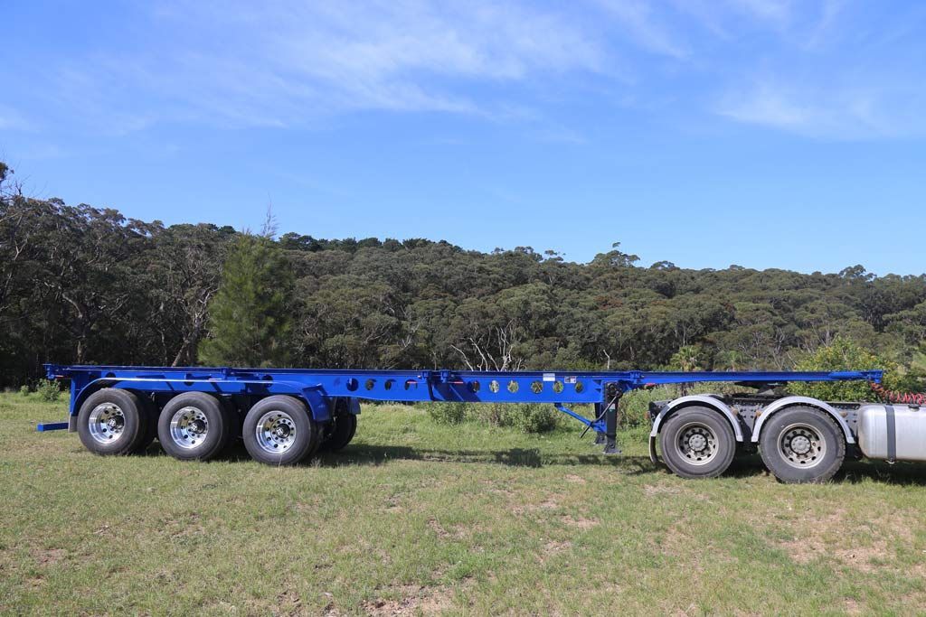 skeletal trailer from afar