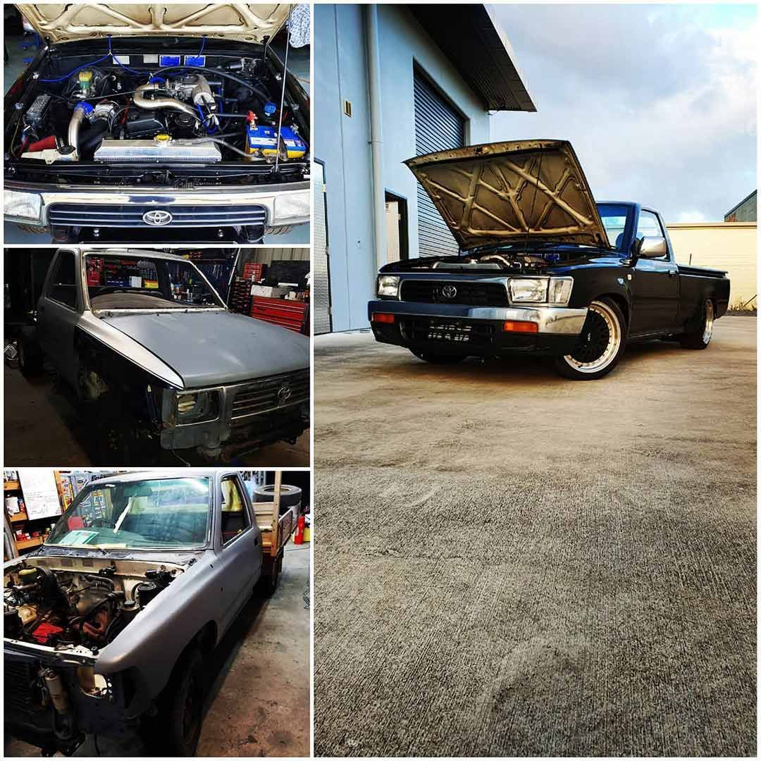 A Toyota Truck With The Hood Up Is Being Worked On — MTM Automotive in Bentley Park, QLD
