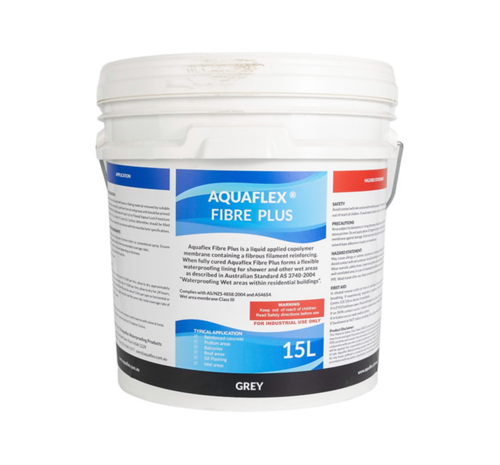 A 15l bucket of aquaflex fibre plus grey