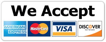 We Accept Credit Cards