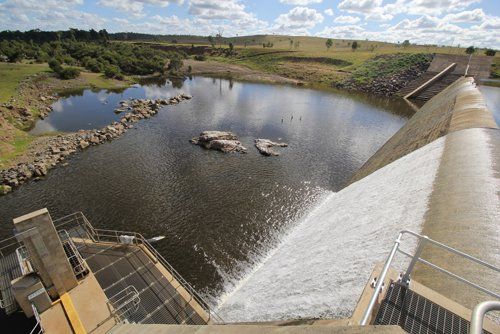 Top view of the lake
