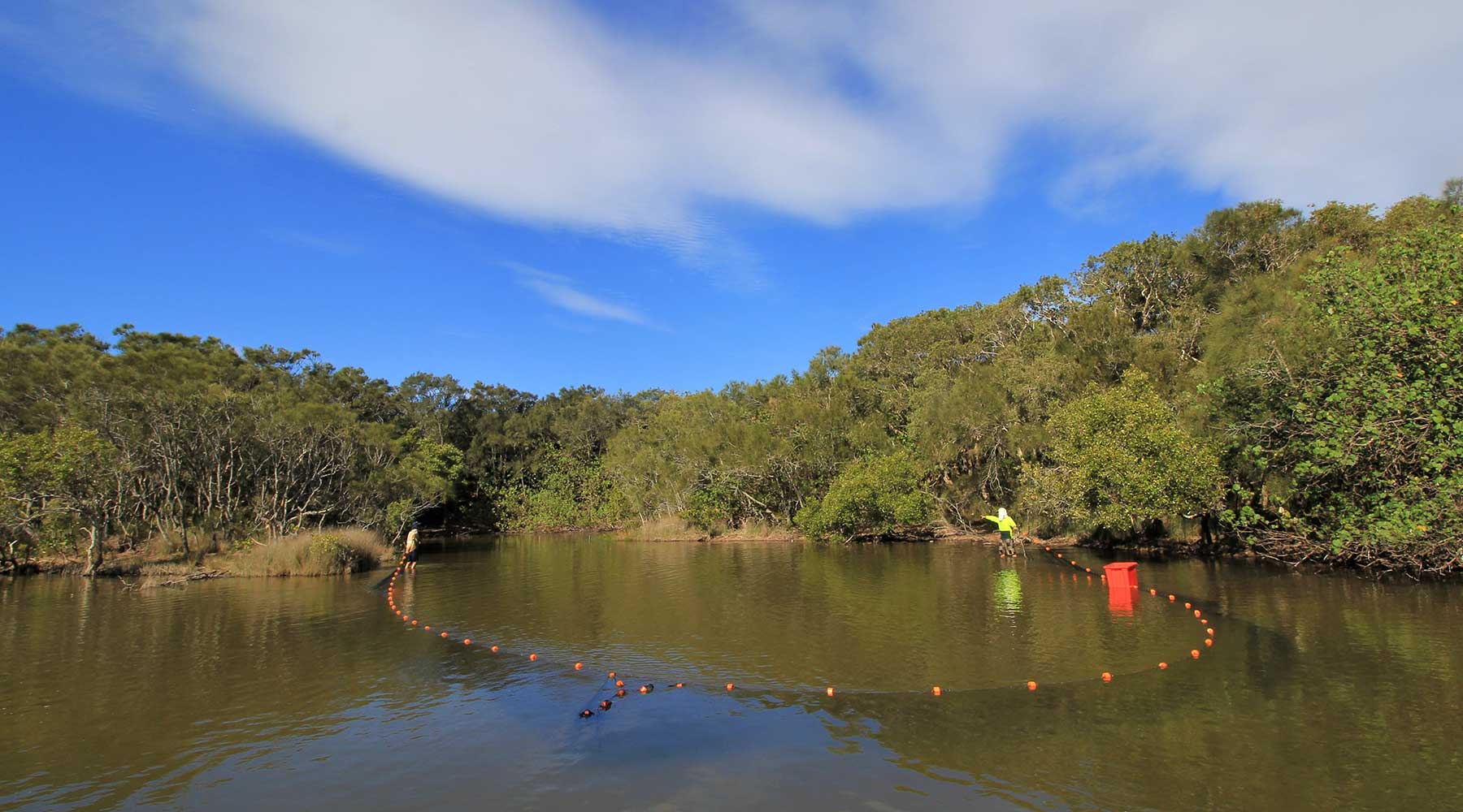 View of the lake for fishing
