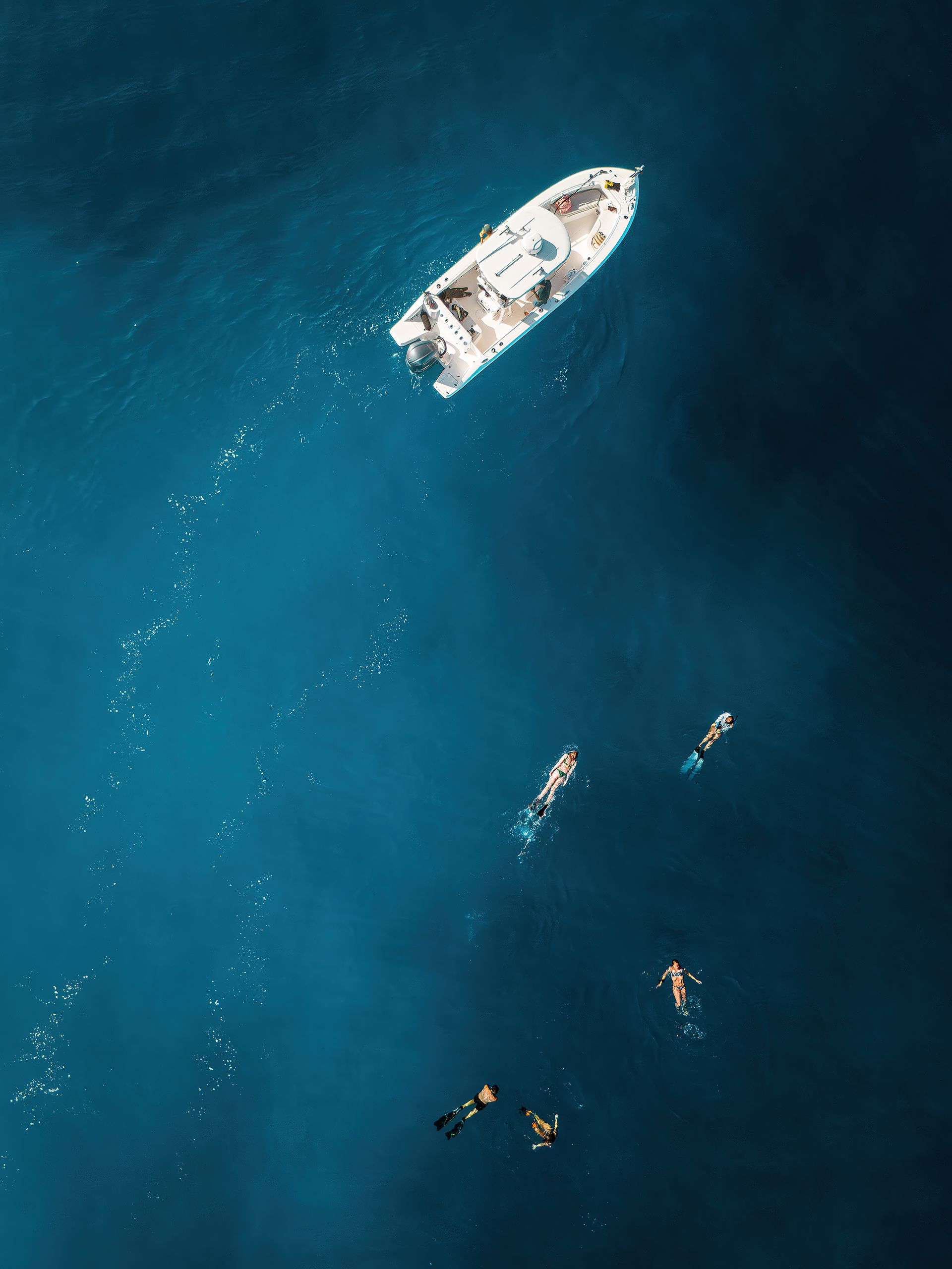 Drone shot of our boat & guesets