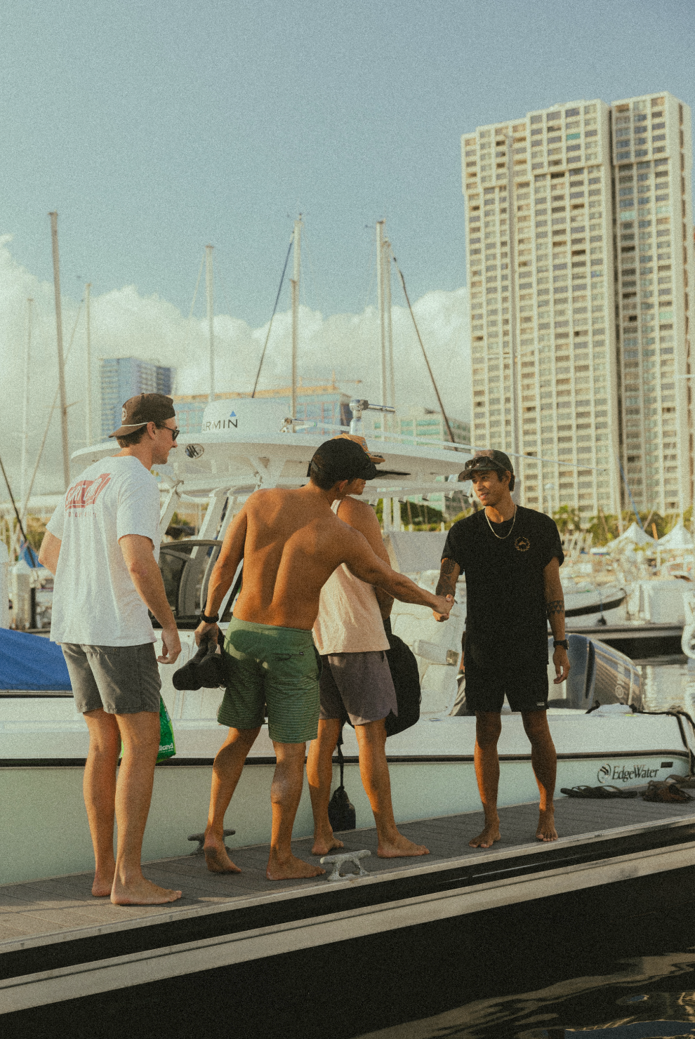 Our captain & owner greeting guests