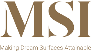 MSI logo in tan with the text "Making Dream Surfaces Attainable" underneath on a white background.