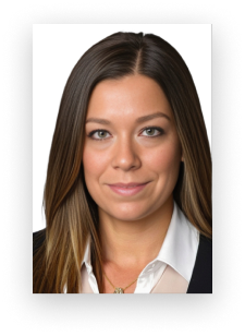 A woman with long brown hair is smiling for the camera