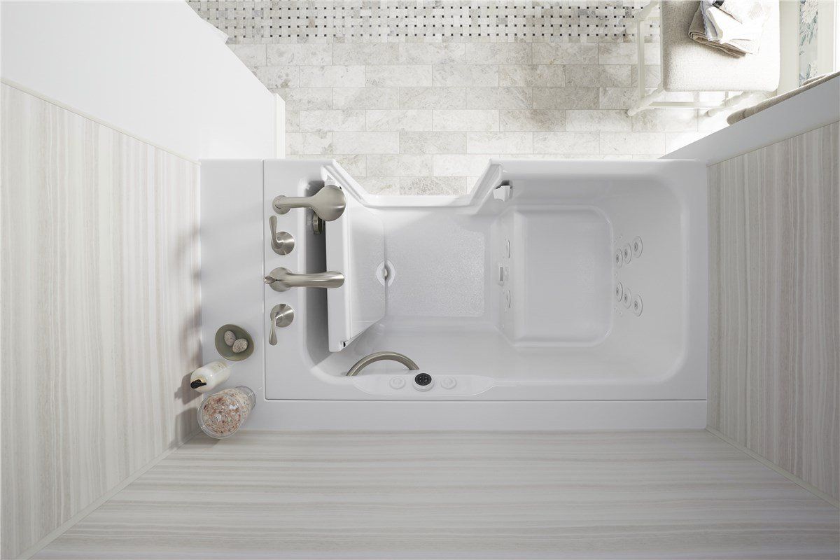 Top View of Fully Open Walk-in Bathtub — Moline, IL — Midwest Bath Co.