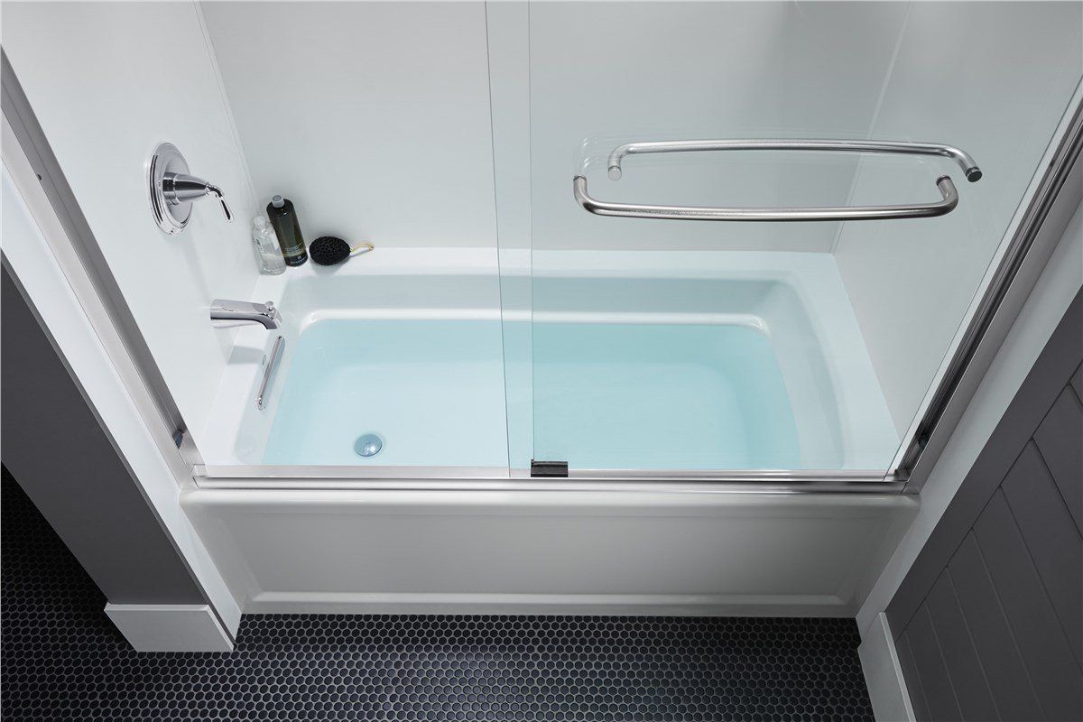 Tub with Shower Door  — Moline, IL — Midwest Bath Co.