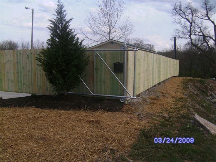 Backyard Surrounded By Wooden Fence — Madison, TN — Music City Fence Company