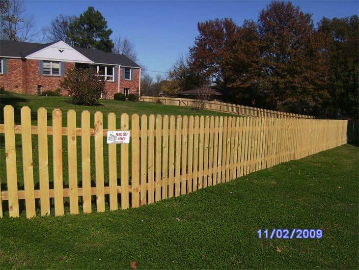 Wood Picket Fence In A Residential House — Madison, TN — Music City Fence Company
