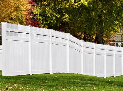 White Vinyl Fence In Yard — Madison, TN — Music City Fence Company