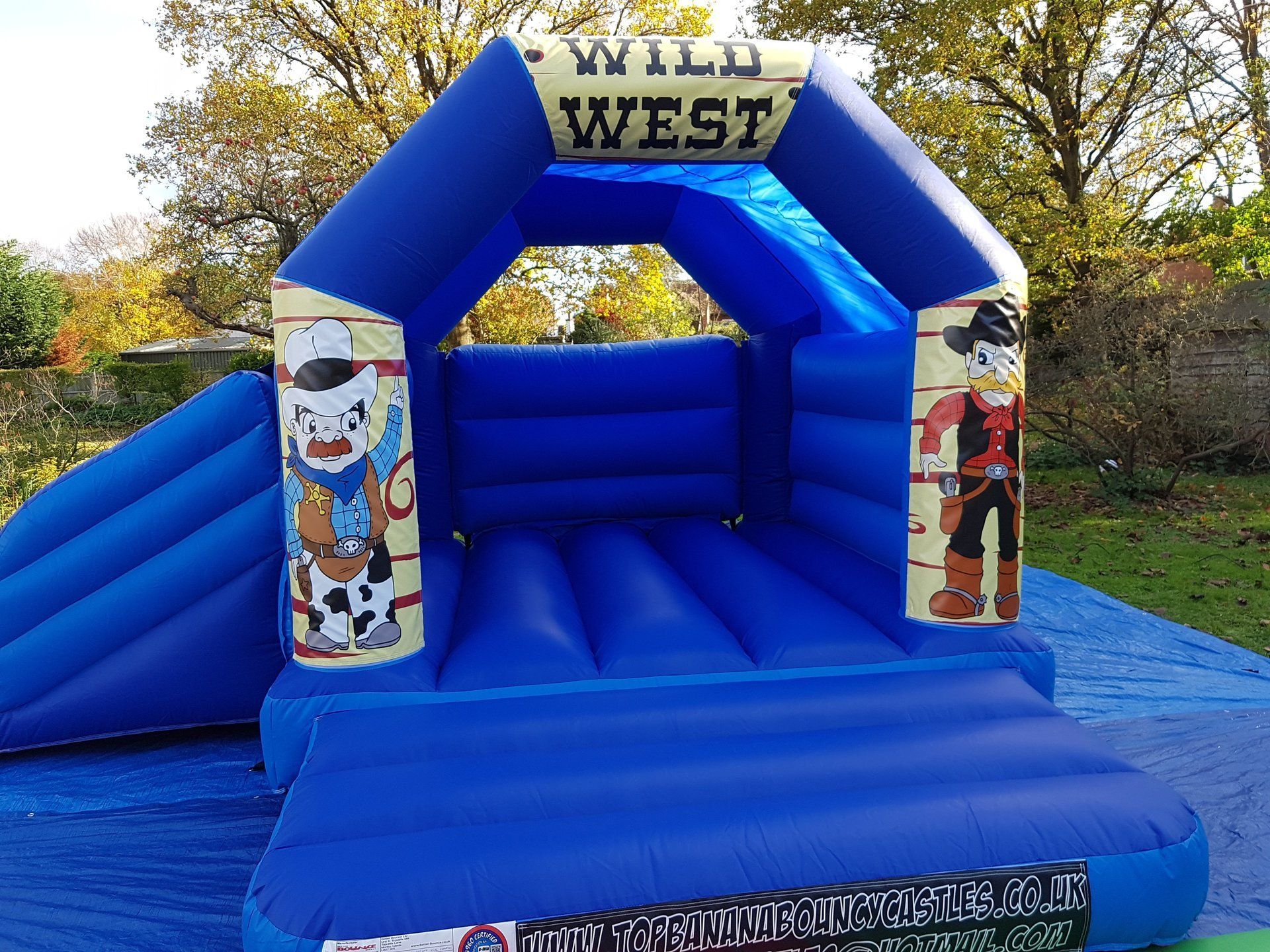 slide combo bouncy castle with wild west theme