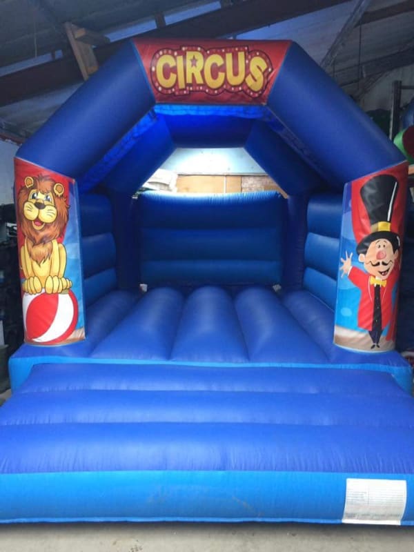 blue circus small bouncy castle
