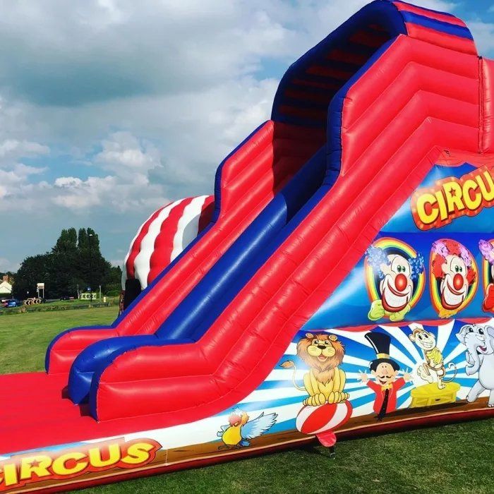 inflatable slide with circus theme