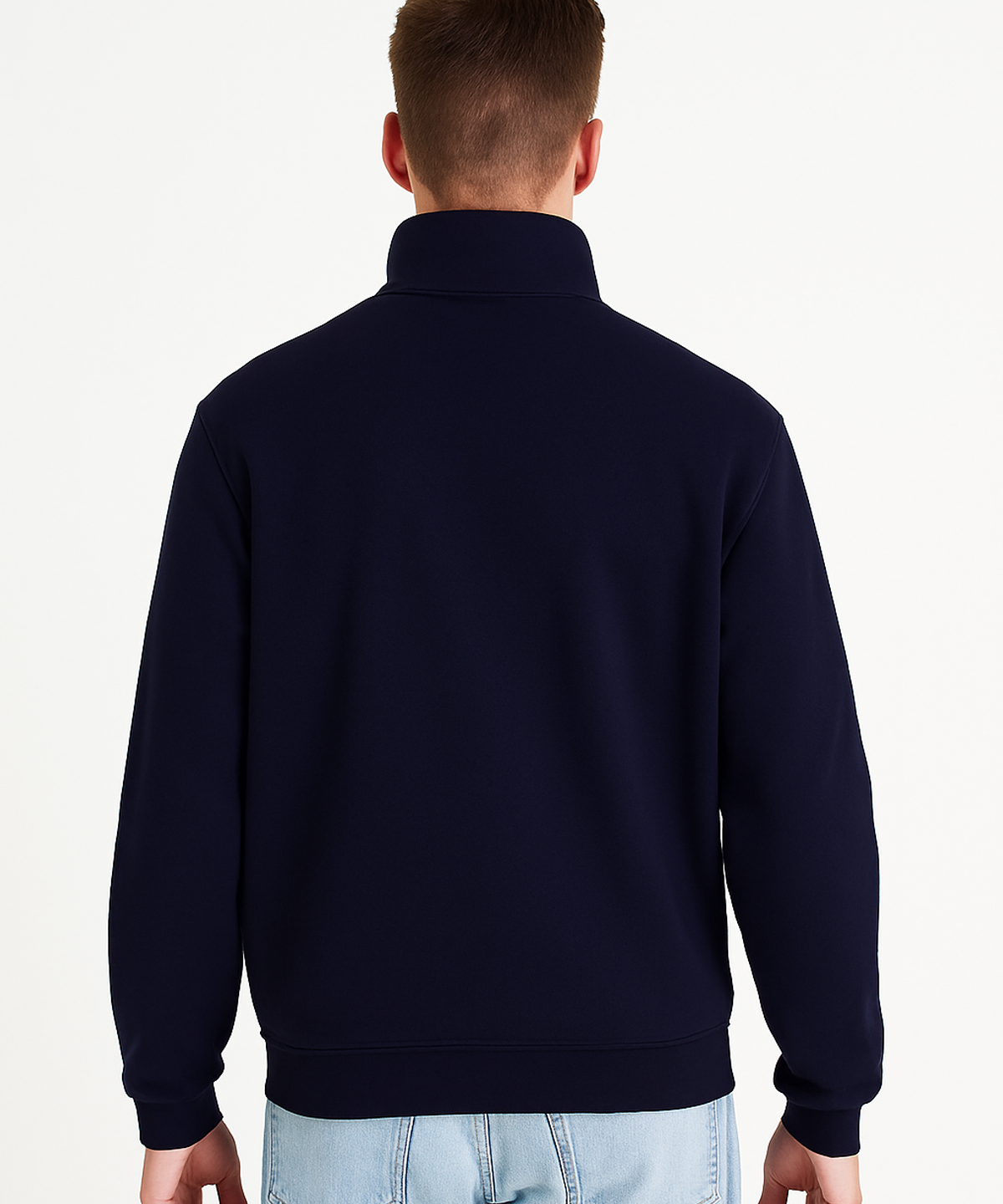 Broncos 1/4 Cotton Zip Navy