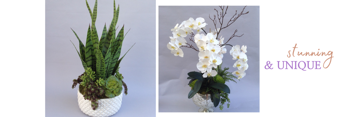 two floral arrangements 