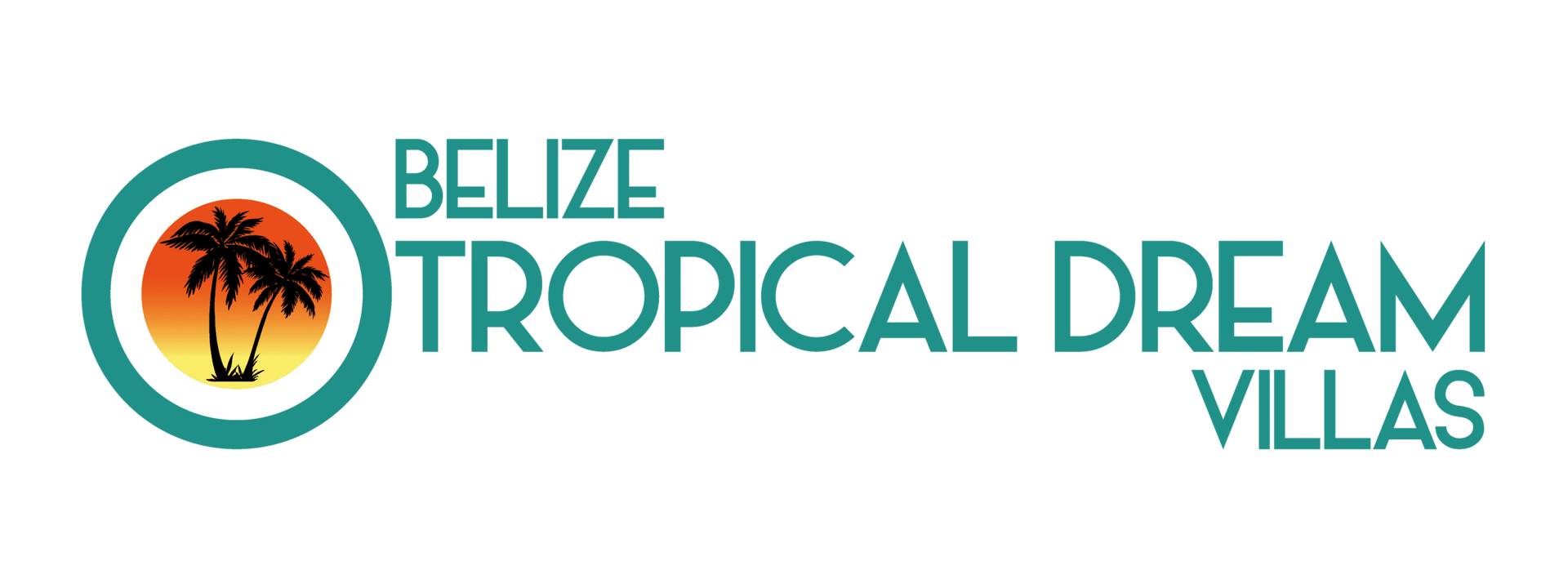 The belize tropical dream villas logo is shown on a white background.