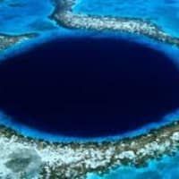 There is a large hole in the middle of the ocean.