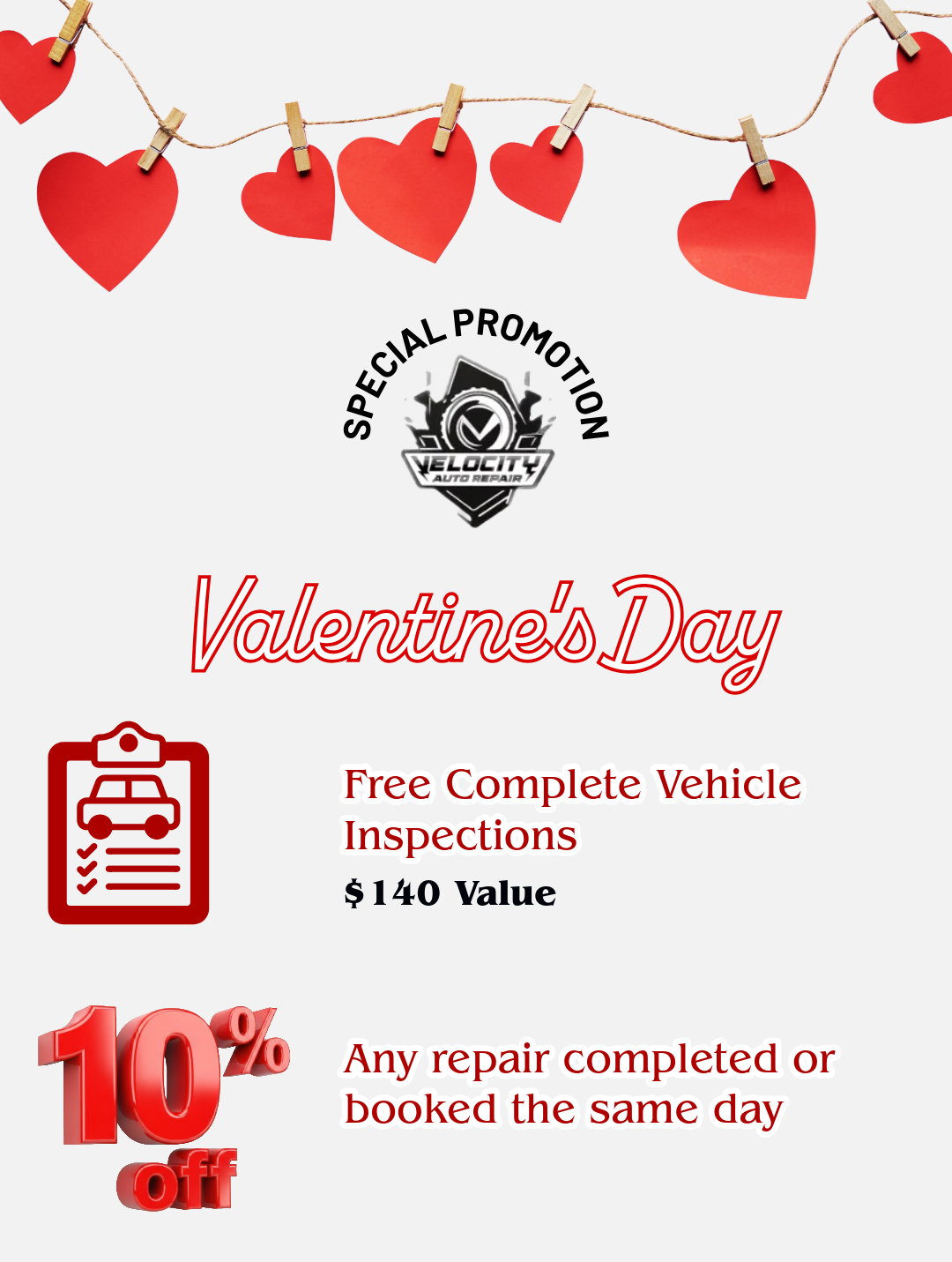 Valentines Day Special | Velocity Auto Repair