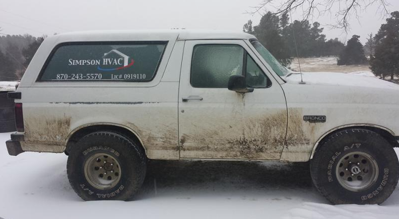 Simpson HVAC Branded Vehicle