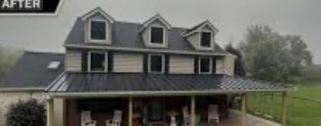 A picture of a house before and after being remodeled.