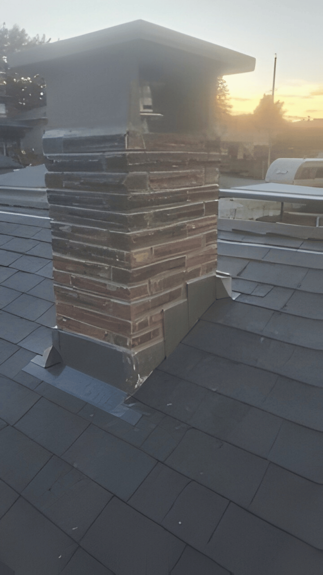 Completed roofing job.