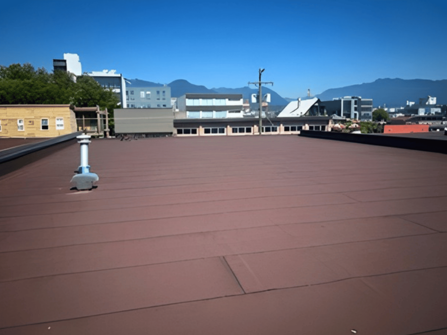 Completed roofing job.