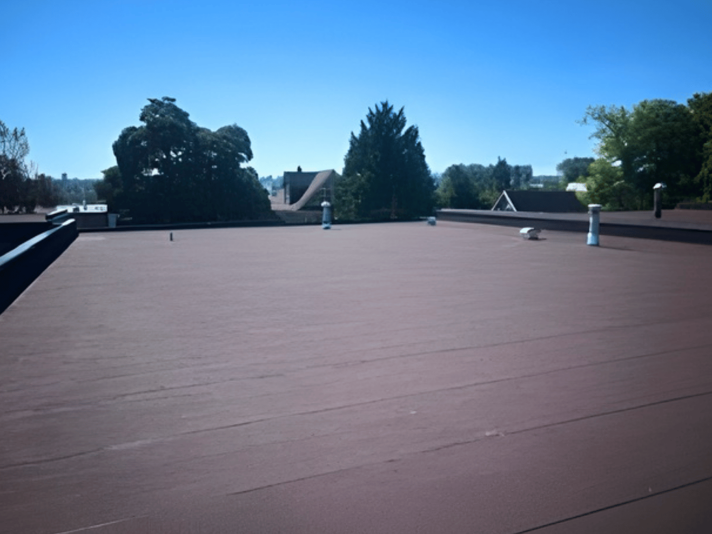 Completed roofing job.