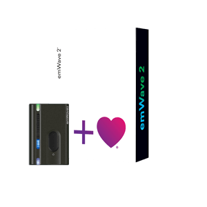 An emwave 2 device with a heart on it