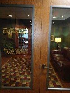 The law offices of darren o'quin is located in a living room