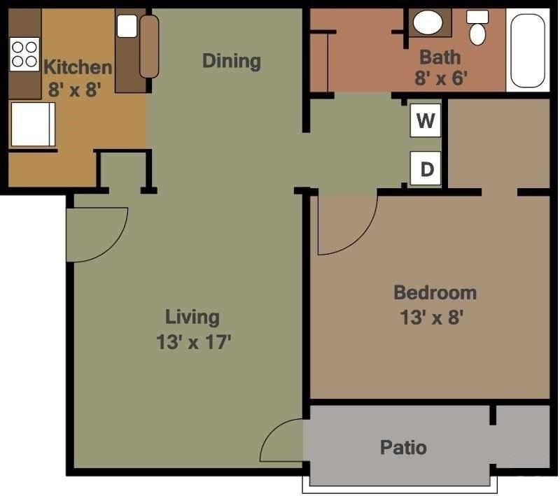 1 Bedroom Floor Plan
