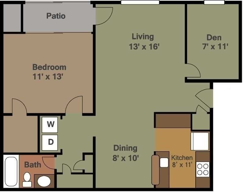 1 Bedroom Floor plan