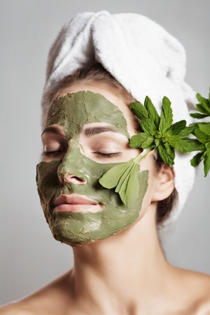 Tres tubos de polvos cosméticos y palitos de madera para remover sobre una superficie azul claro, con flores secas.