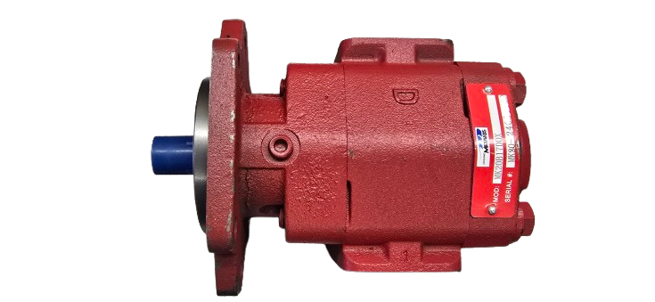 Metaris Gear Pump A close up of a Metaris hydraulic gear pump