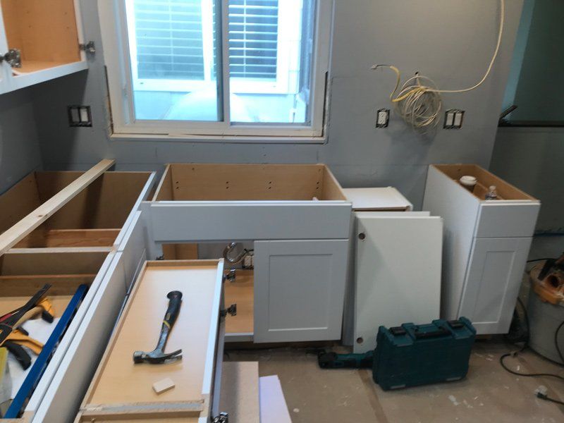 Installing Kitchen Cabinets — Walnut Creek, CA — TGI Builders