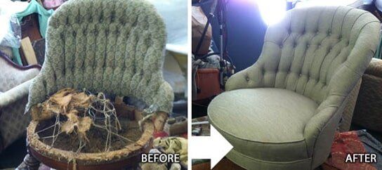 Before and after 1 | City Upholstering | Annapolis, MD
