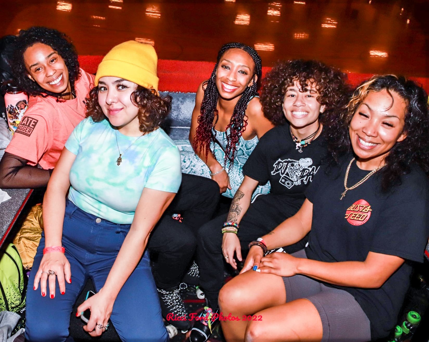 group of roller skater at a 2raw skate party