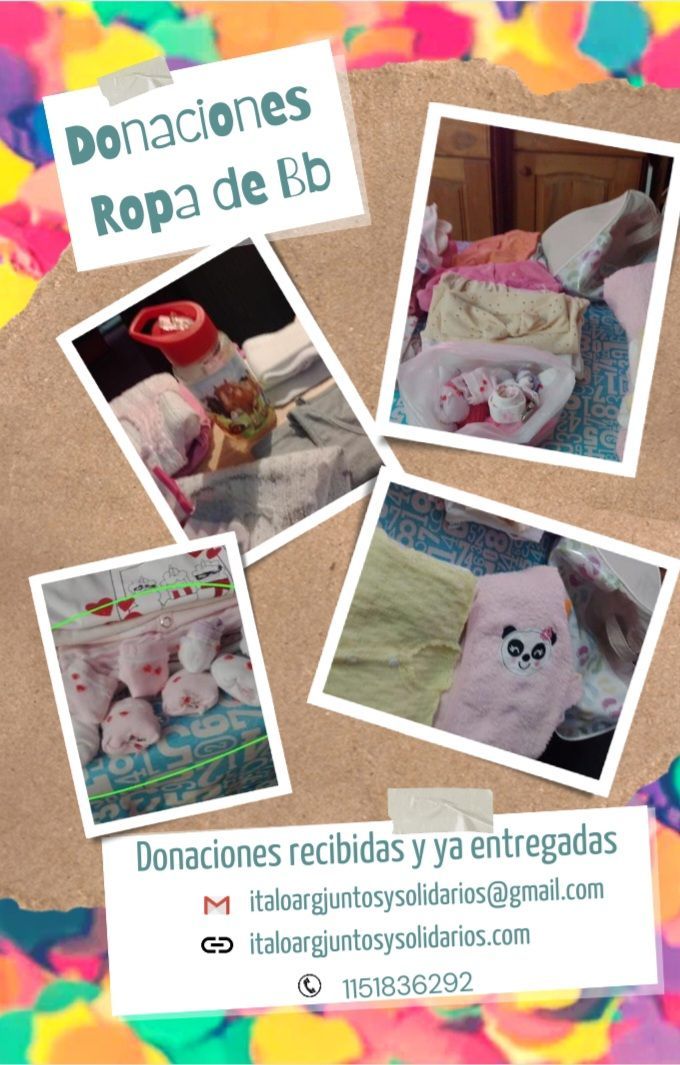 Italo Argentina juntos y solidarios, donaciones