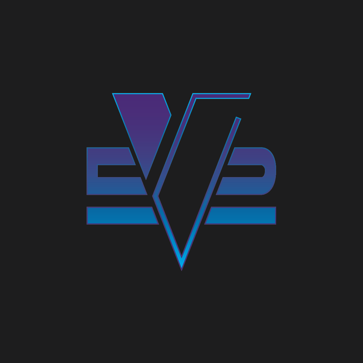 Blue and purple stylized 