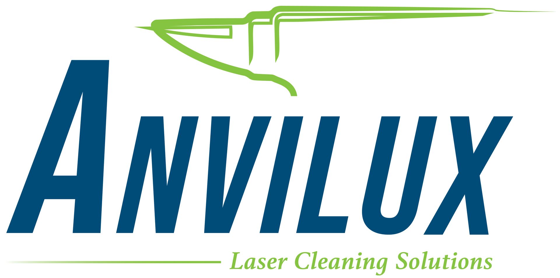 The Anvilux company logo in dark blue text, featuring a stylized green anvil outline above, and the slogan below.