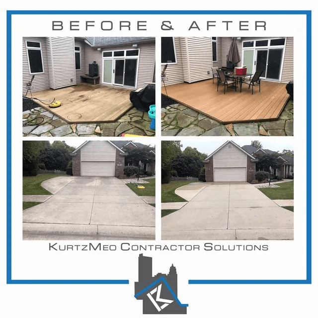 Patio and Parking Driveway Before and After — Fort Wayne, IN — Kurtz Meo Contractor Solutions